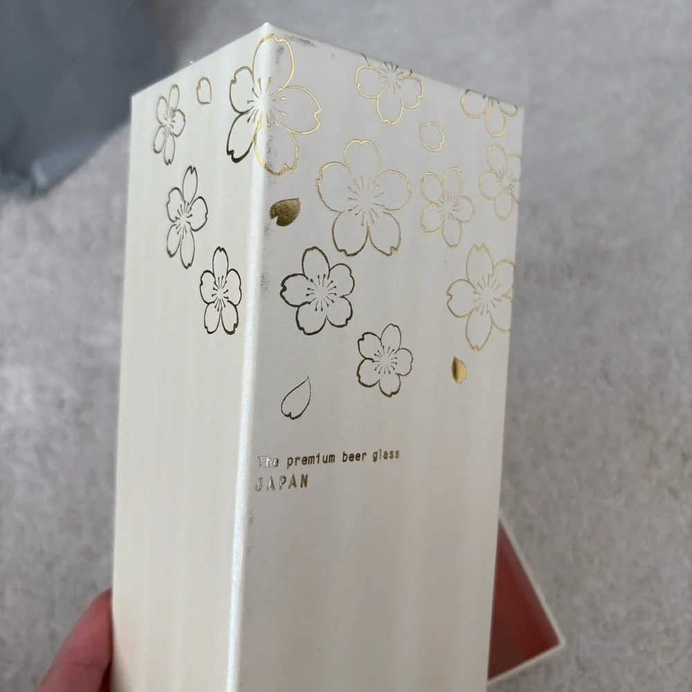 Japan Best Beer Glass Floral Frosted Glass Vase
